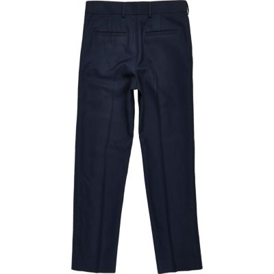 Boys navy suit trousers